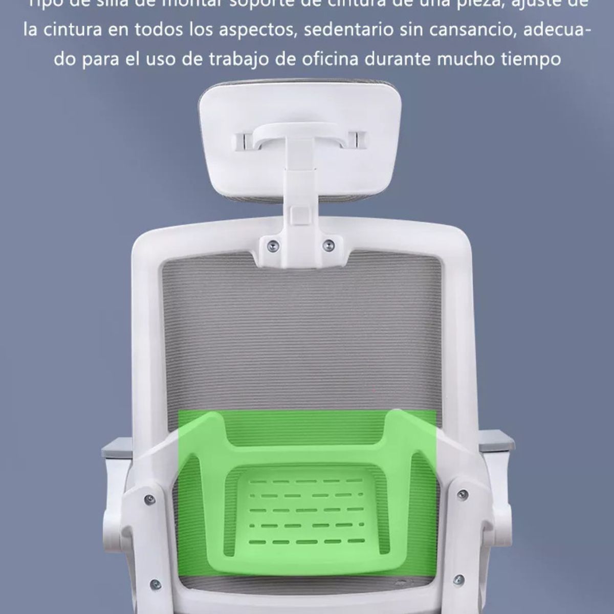 GENERICO - Silla Ejecutiva Giratoria  Reposa Cuello Ajustable  Soporte Lumbar