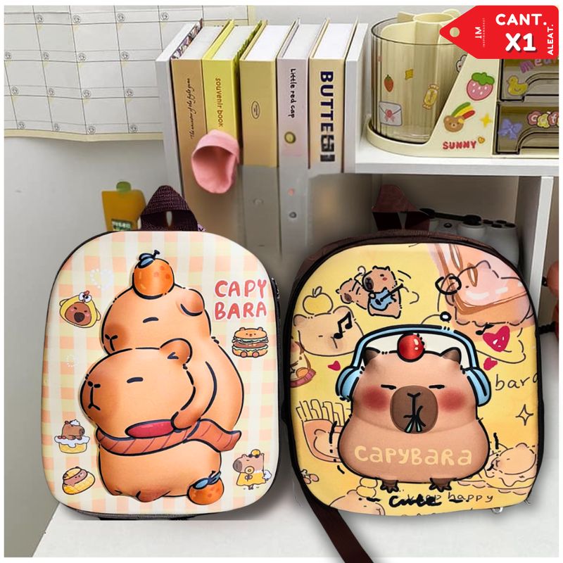 INSPIRA MARKET - Mochila Capibara Escolar Kawai Niños y Niña