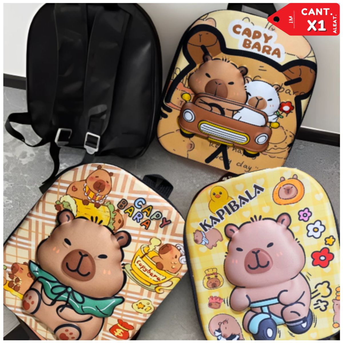 INSPIRA MARKET - Mochila Capibara Escolar Kawai Niños y Niña