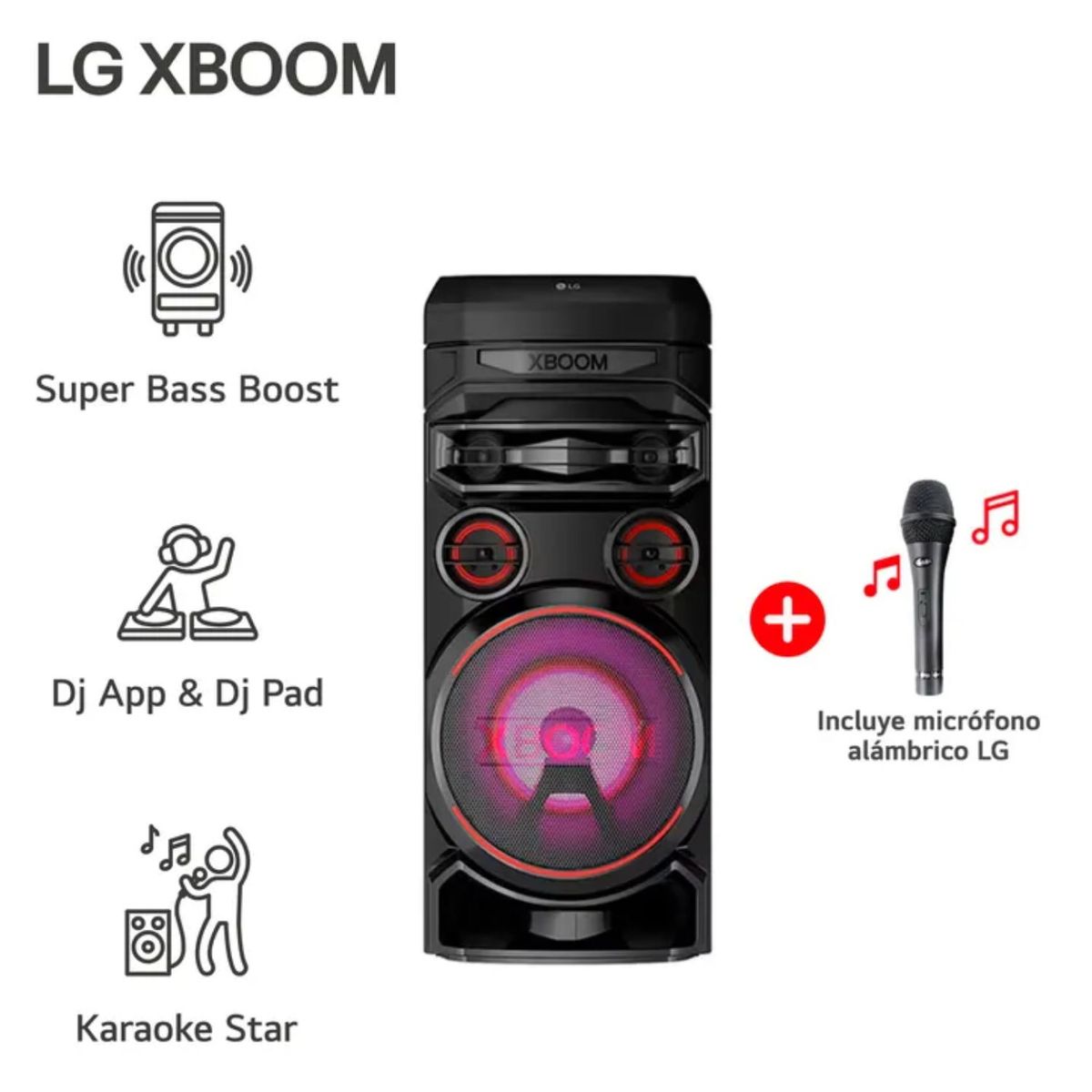 LG - TORRE DE SONIDO XBOOM LG - RNC7 KARAOKE