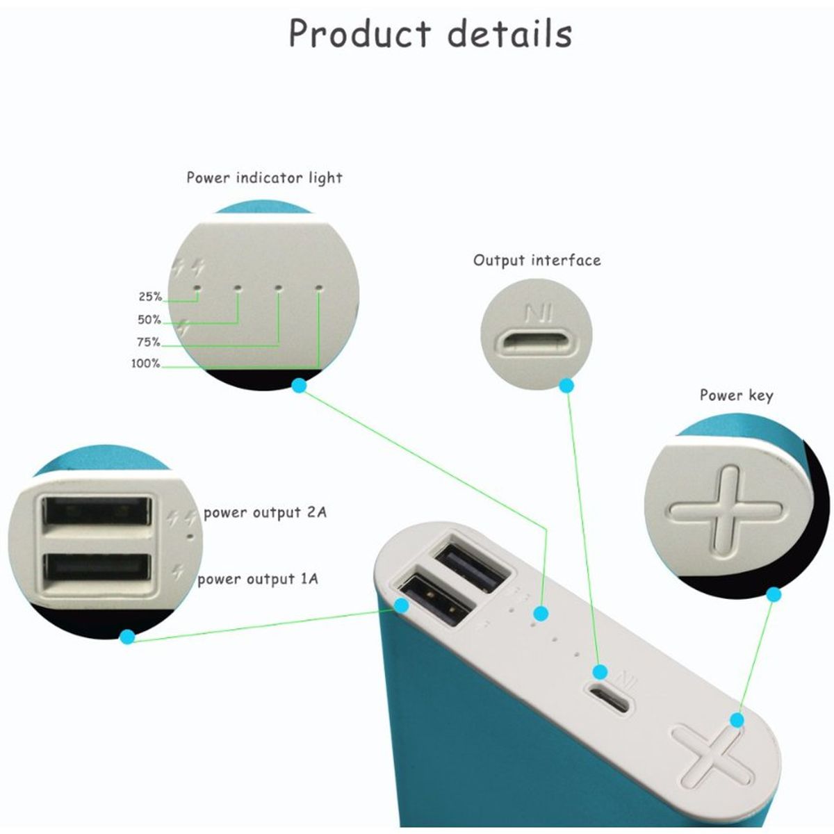 GENERICO - Bateria externa power bank 10400mah para celulares