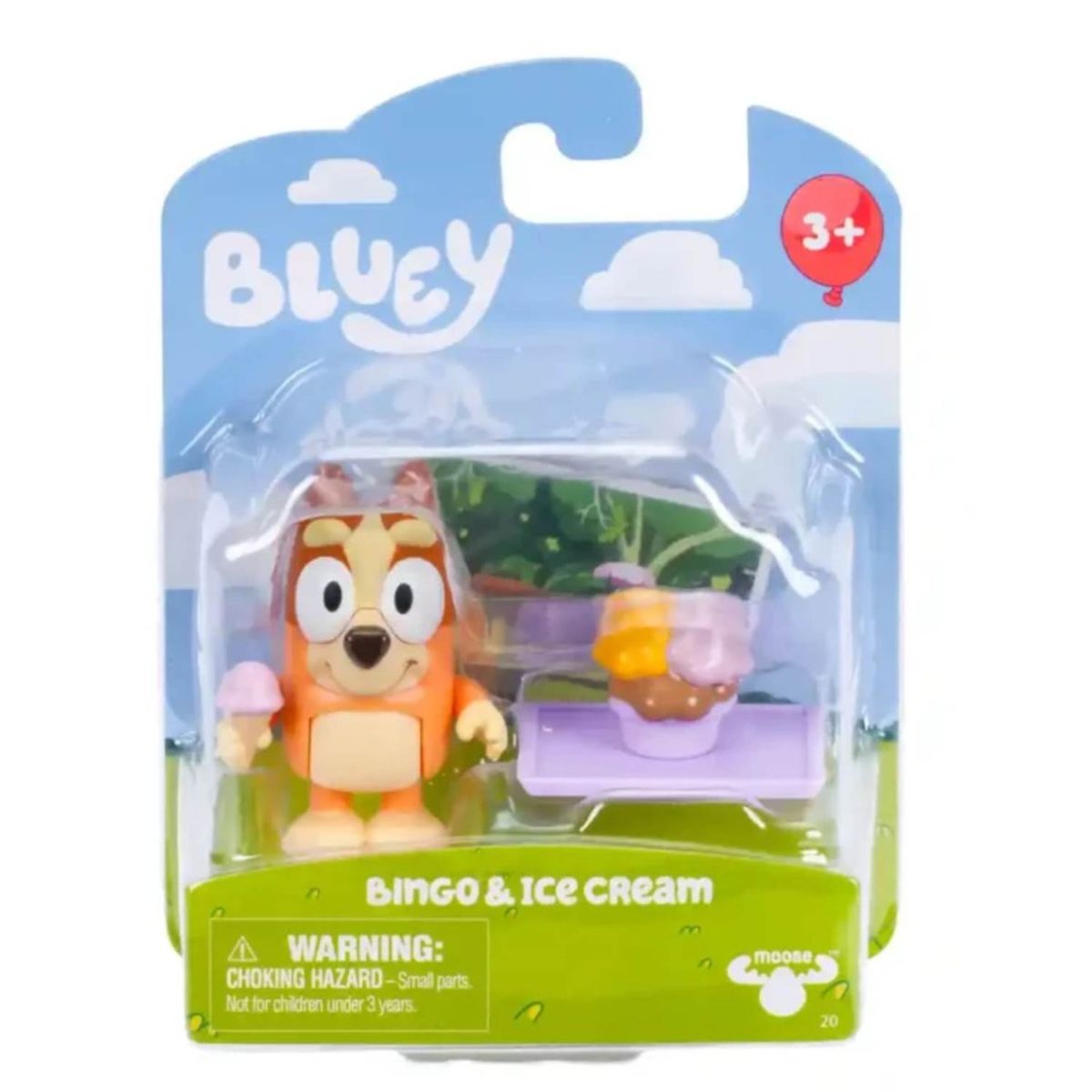 BLUEY - Figura Personaje Bluey con Accesorio- Bingo & Ice Cream