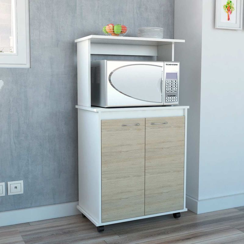 GENERICO - Modulo De Cocina Solis 36 Blanco - Rovere - Envío Armado y Melamina 18 mm