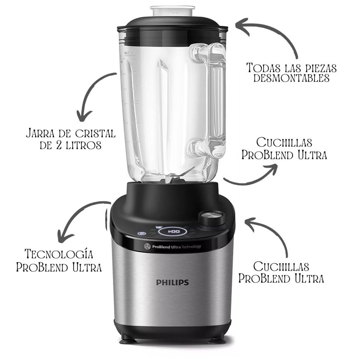 PHILIPS - Licuadora de Alta velocidad Philips HR376000