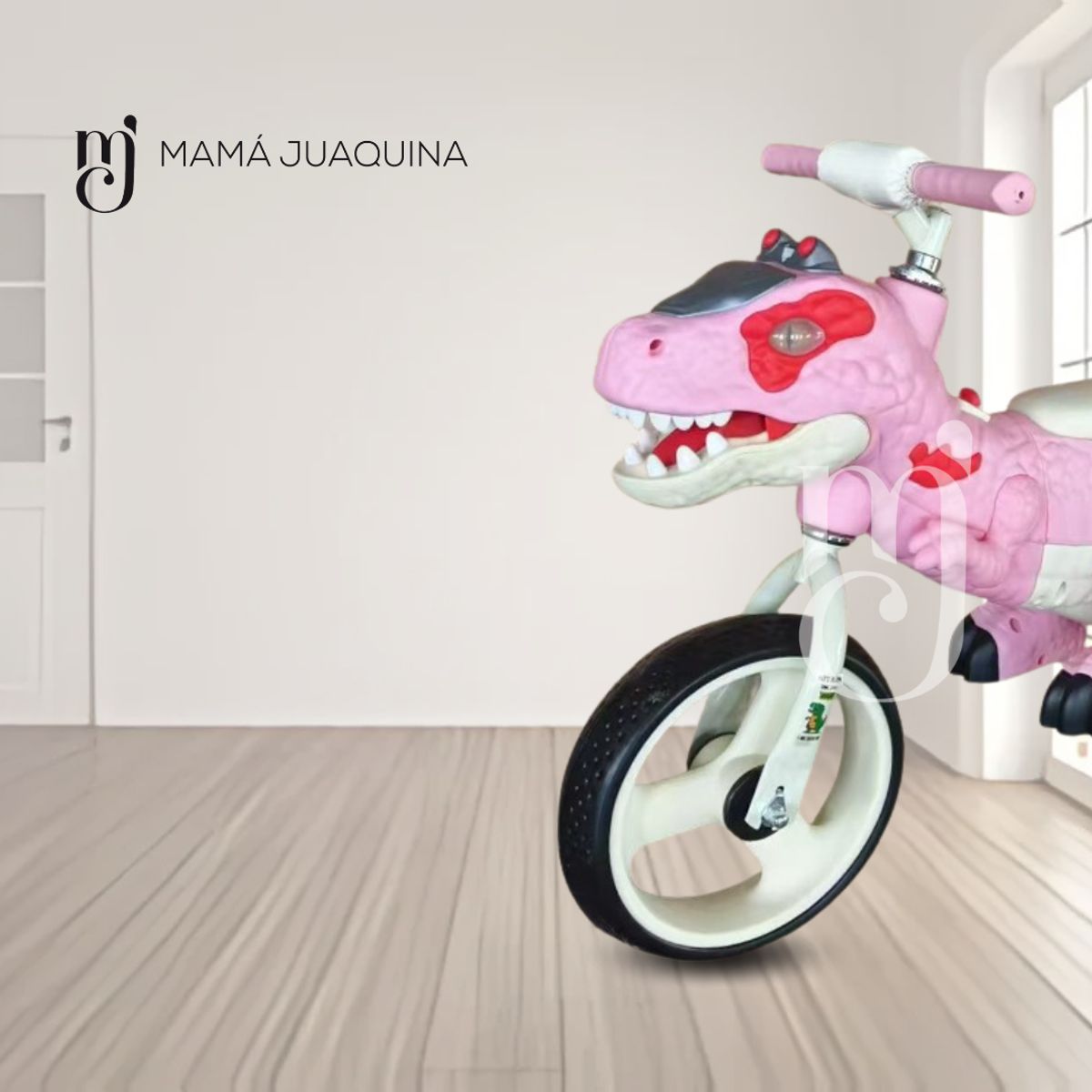 VELOX - Bicicleta de Equilibrio «DINOROAD» Con Casco Rosado