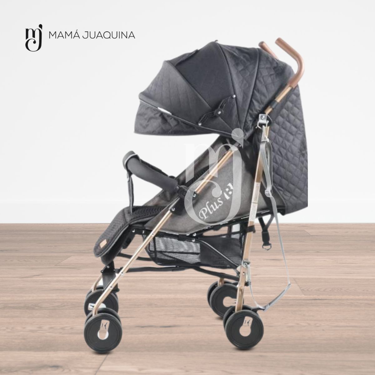 BABY - Coche Bastón de Lujo «BEAUTI PLUS» Black