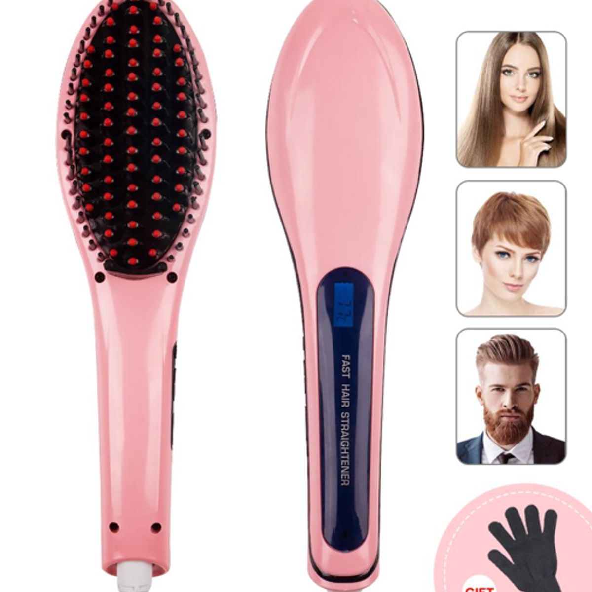 GENERICO - Peine Plancha Cepillo Alisador Peine Electrico Cabello