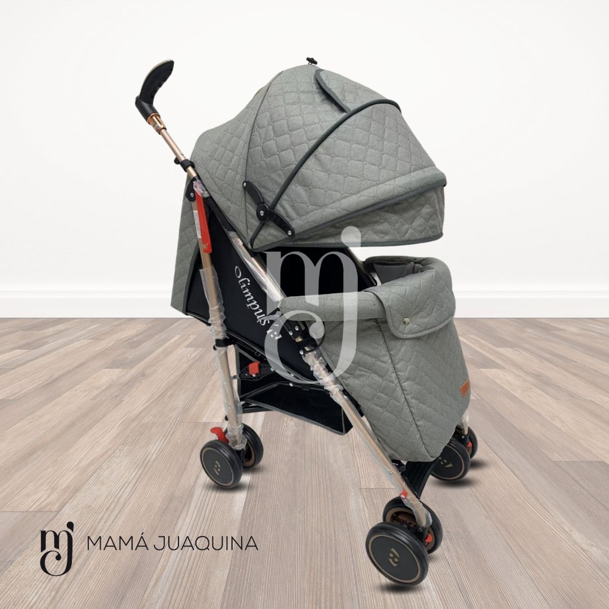 BABY - Coche Bastón de Lujo «OLYMPUS» con Mango Giratorio Gray
