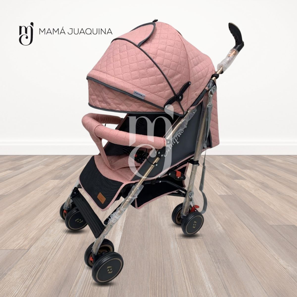 BABY - Coche Bastón de Lujo «OLYMPUS» con Mango Giratorio Pink