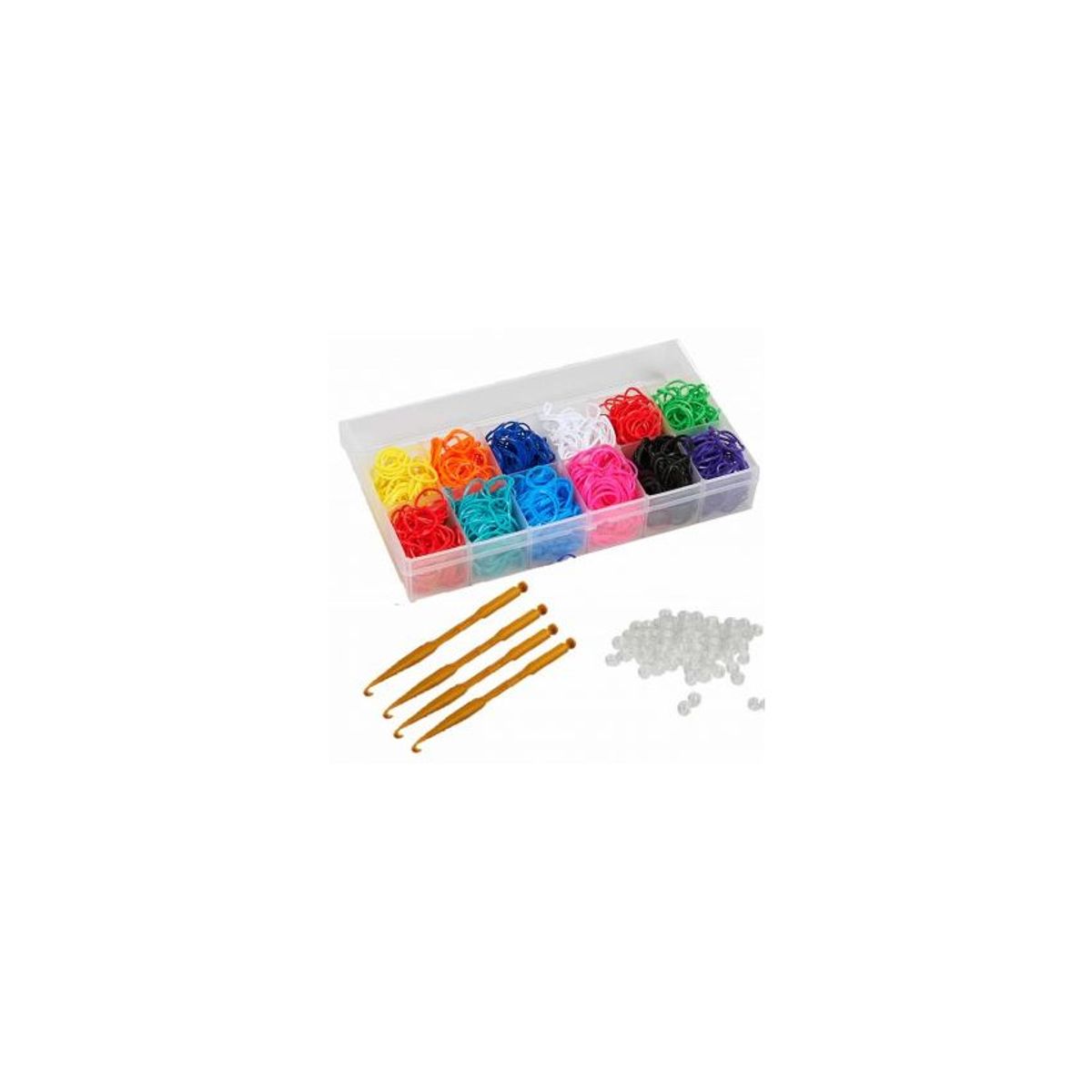 GENERICO - Kit 1400 ligas para armar pulseras y tobilleras