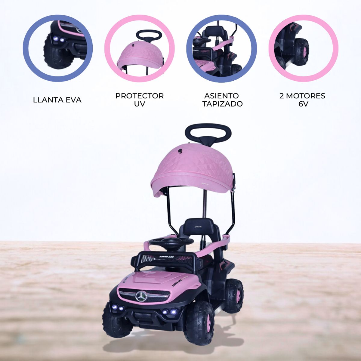 BEAUTIFUL - Correpasillo a batería «ROWL» Pink