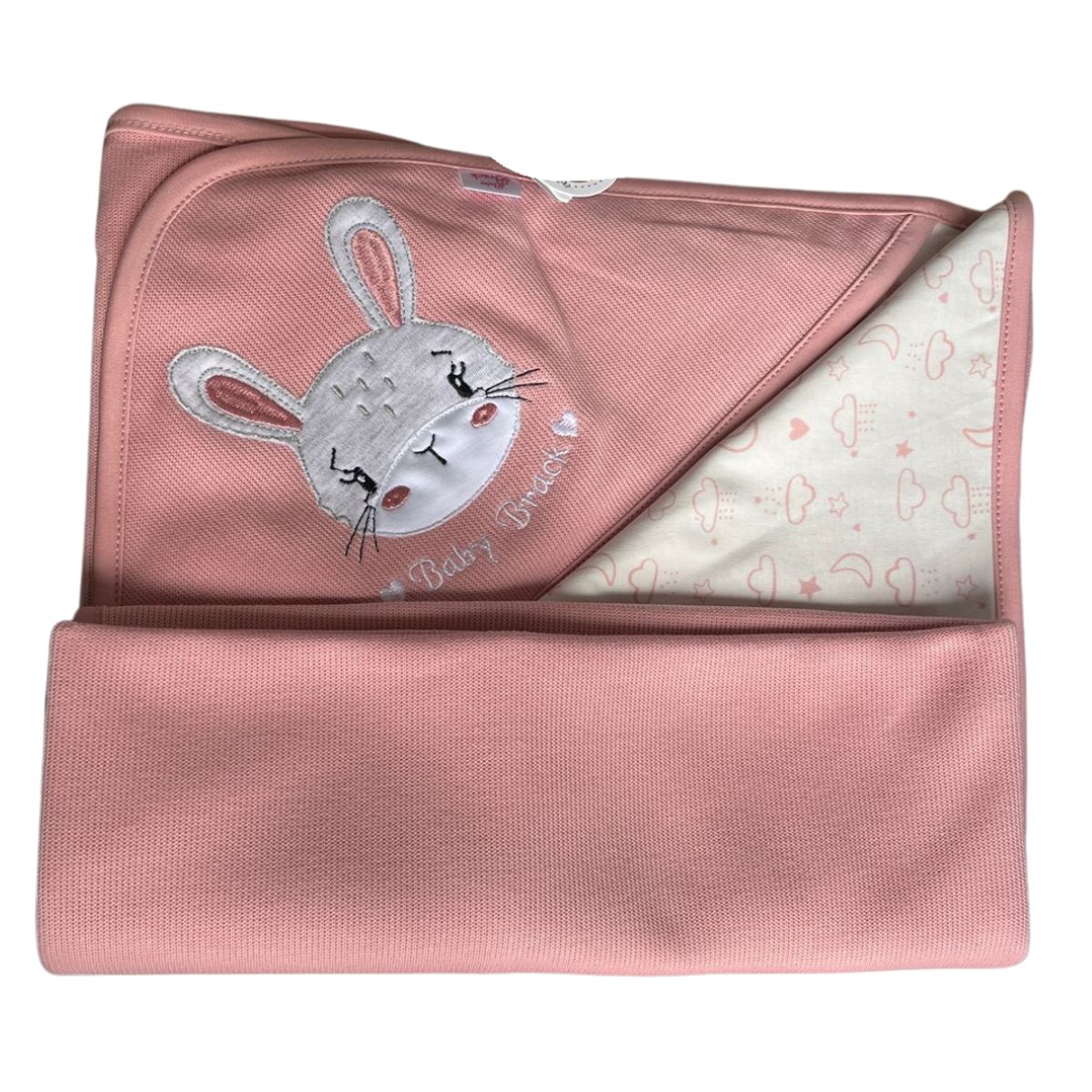 GENERICO - Manta de algodon con jacquard Rosado