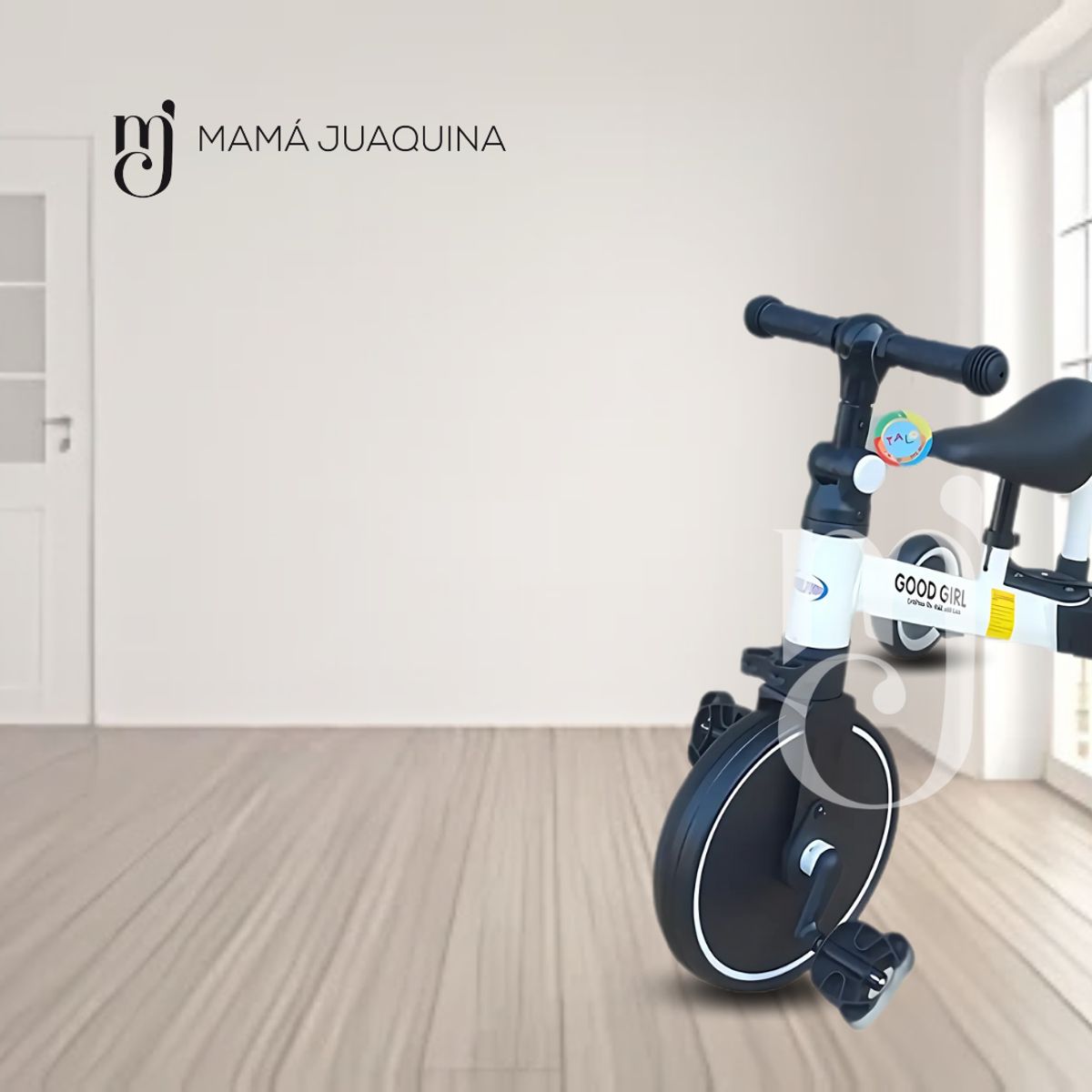 BABY - Triciclo Chavito Guiador «GG ROAD» Doble Función Black