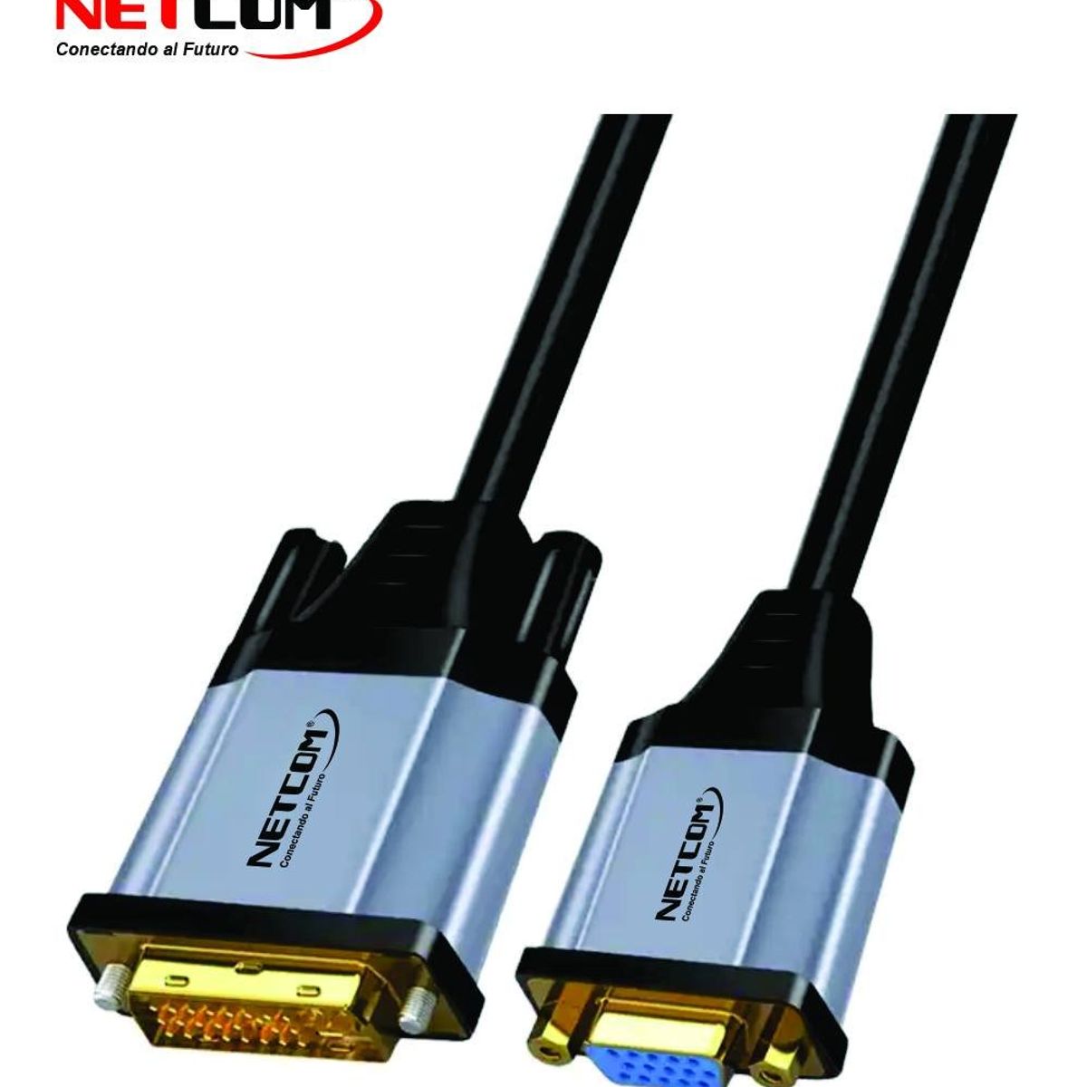 GENERICO - ADAPTADOR ACTIVO DVI-D 24+1 A VGA FULL HD 1080p - NETCOM