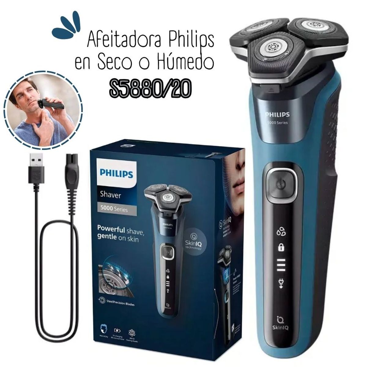 PHILIPS - Afeitadora Philips 360D Flexible S5880-20