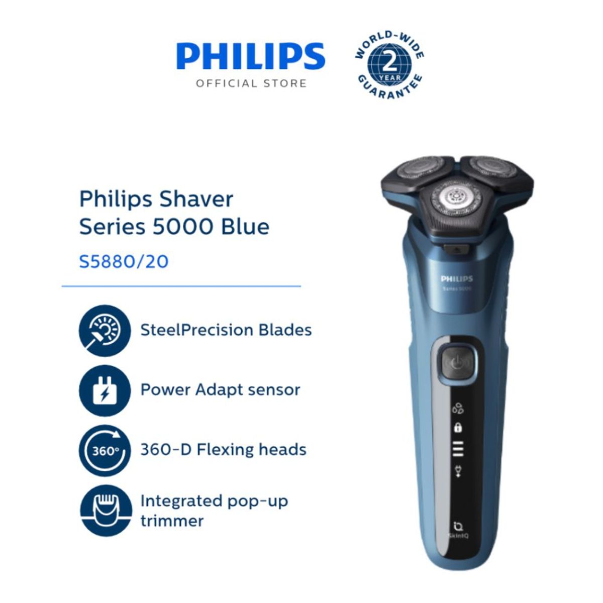 PHILIPS - Afeitadora Philips 360D Flexible S5880-20