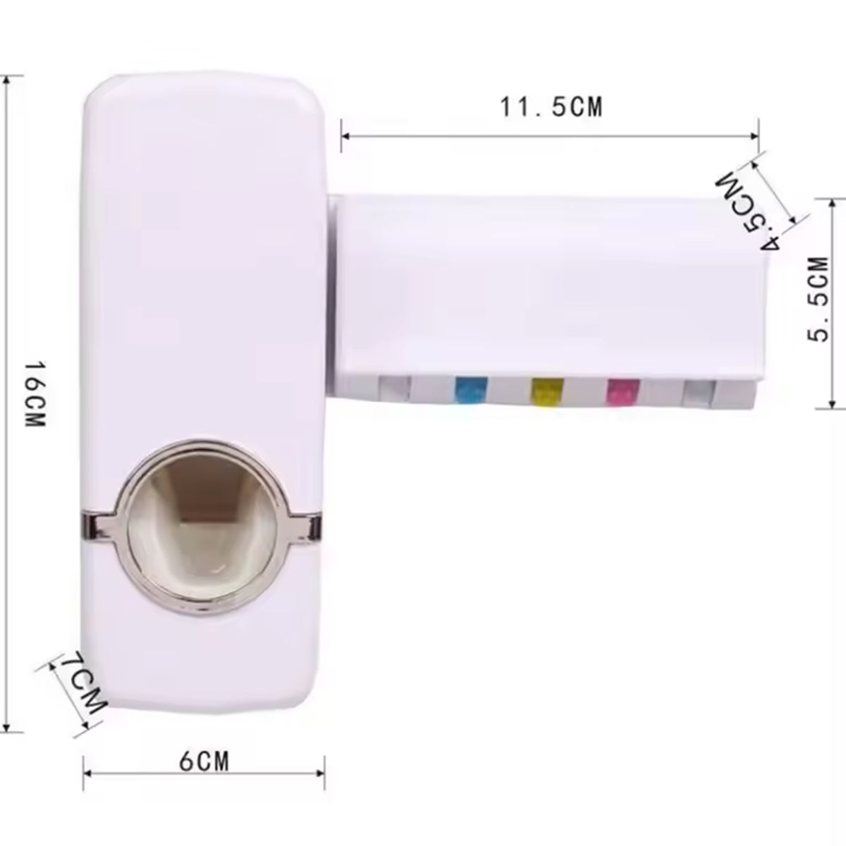 GENERICO - PORTA CEPILLO DE DIENTES CON DISPENSADOR DE PASTA DENTAL