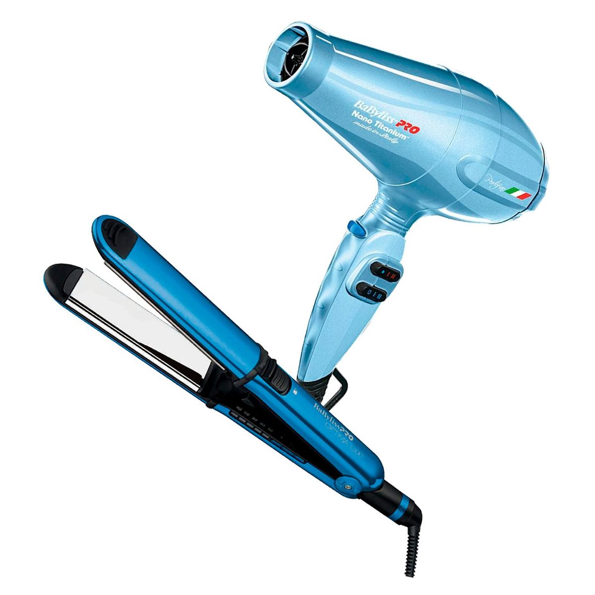 BABYLISS PRO - Combo BabylissPRO Alisadora Optima 3300 y Secador Portofino Azul