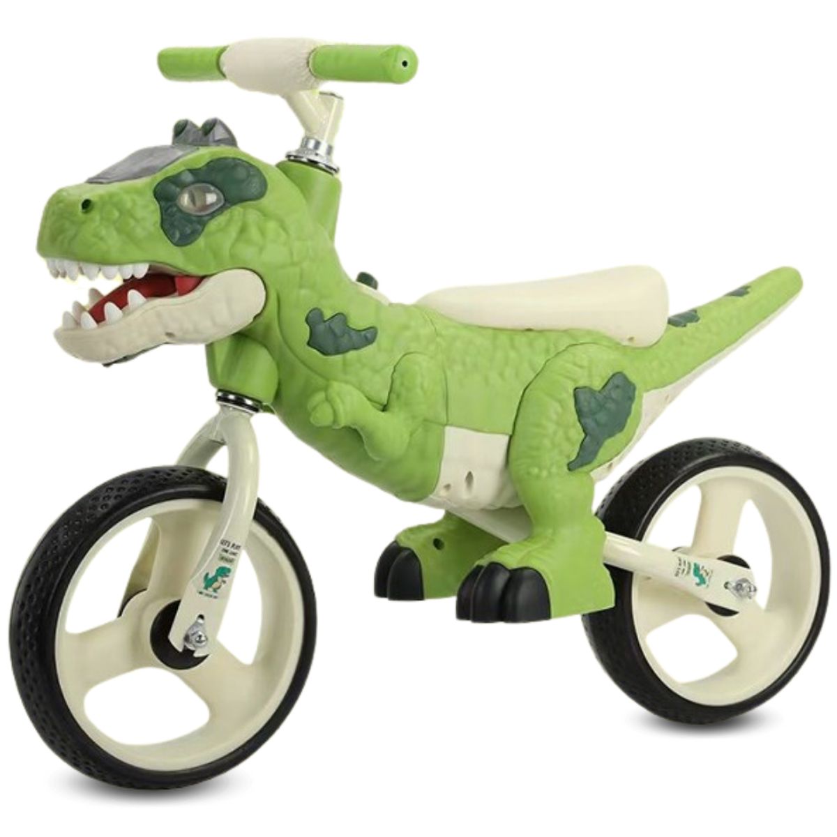 VELOX - Bicicleta de Equilibrio «DINOROAD» Con Casco Green