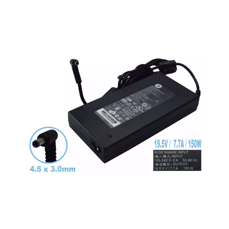 HP - Cargador Hp 19.5V. 7.7A.150W.  4.5X3.0mm.  OMEN