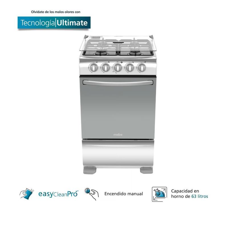 MABE - Cocina de Piso a Gas 52 cm Inox Mabe TX5110P2