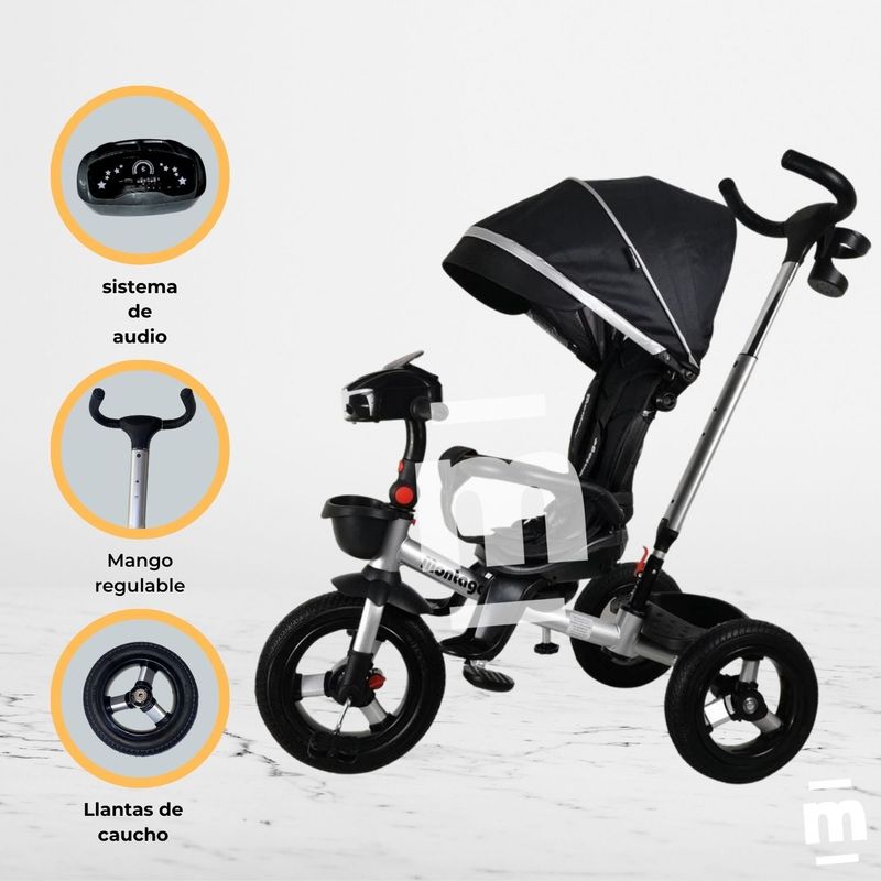 BABY - Triciclo Guiador BELEONY Black