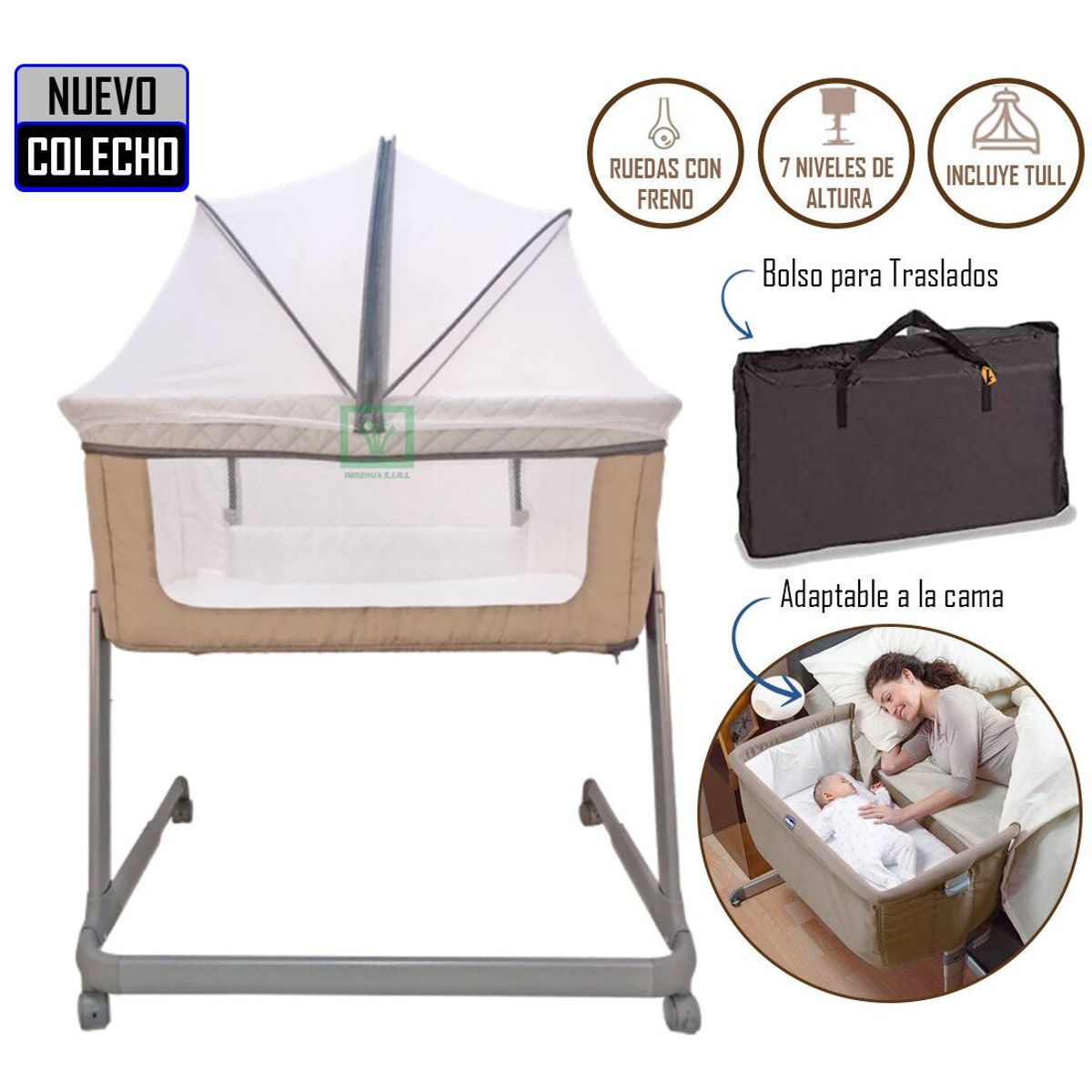 EBABY - Cuna Colecho Marion Beige EB753