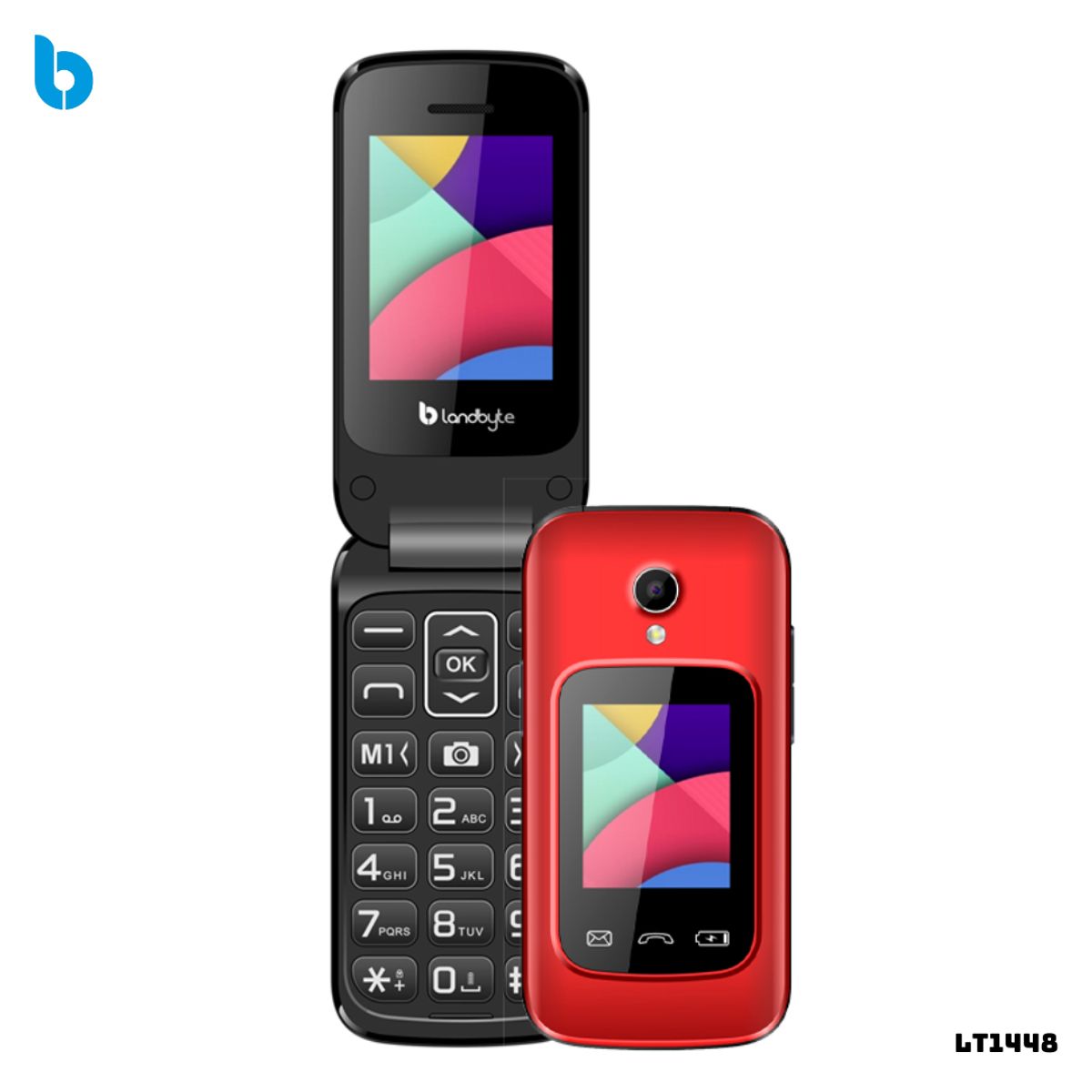 LANDBYTE - CELULAR BASICO LANDBYTE LT1448 4G DUAL SIM - ROJO
