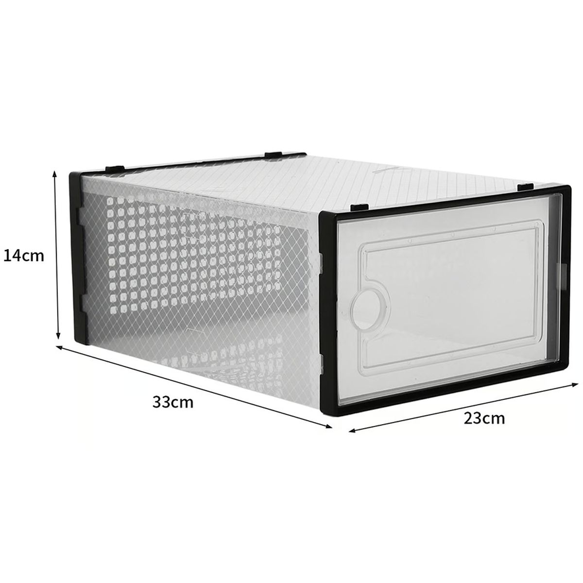 GENERICO - Pack x 3 Cajas Organizadoras De Zapatos Con Ventilación 