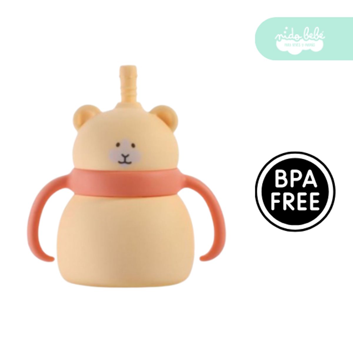 GENERICO - Vasito de Silicona para Bebé antiderrame modelo bear