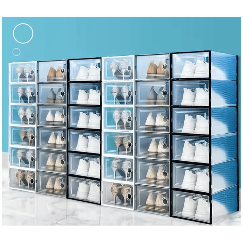 GENERICO - Pack x 10 Cajas Organizadoras De Zapatos Con Ventilación 
