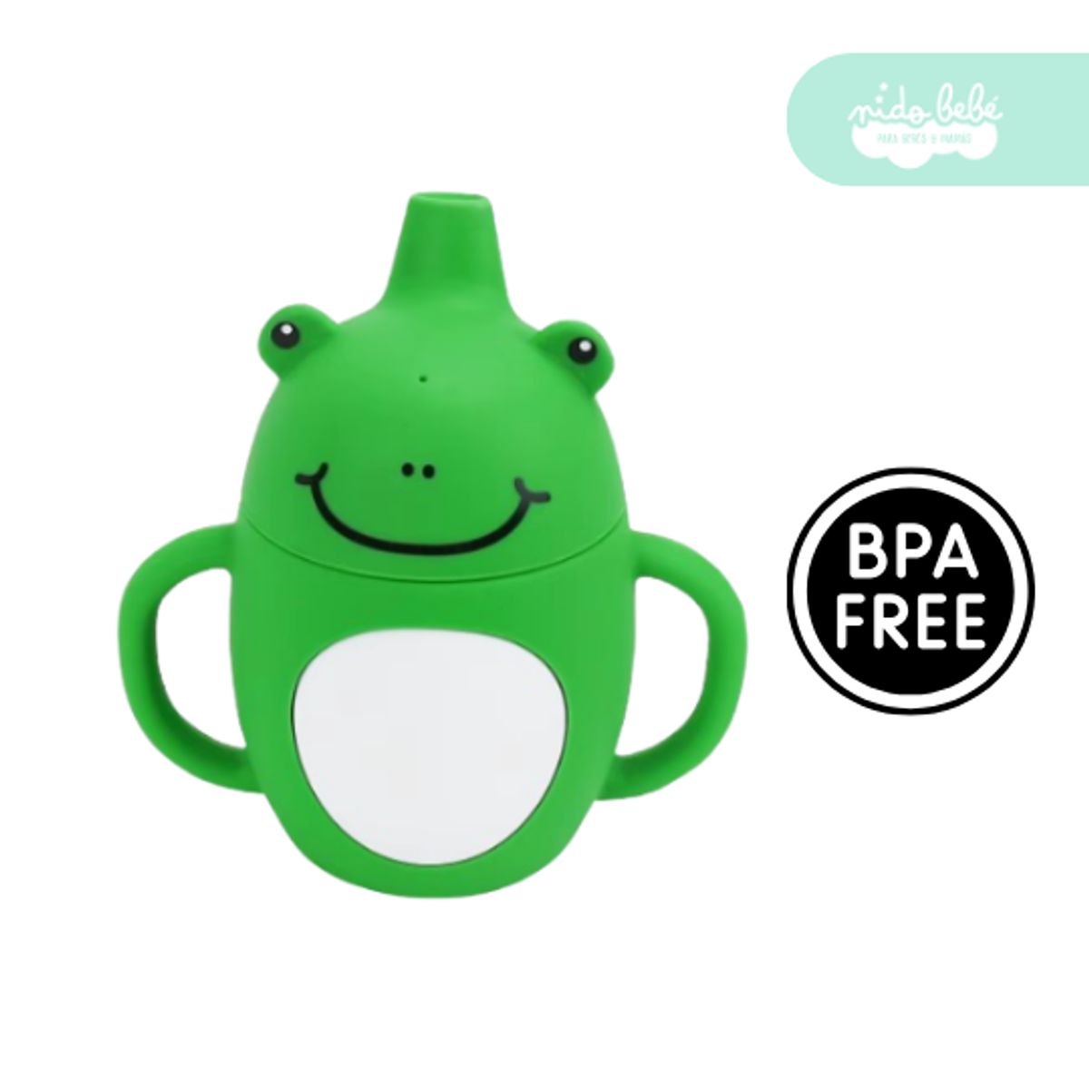 GENERICO - Vasito de Silicona para Bebé antiderrame modelo con aza rana