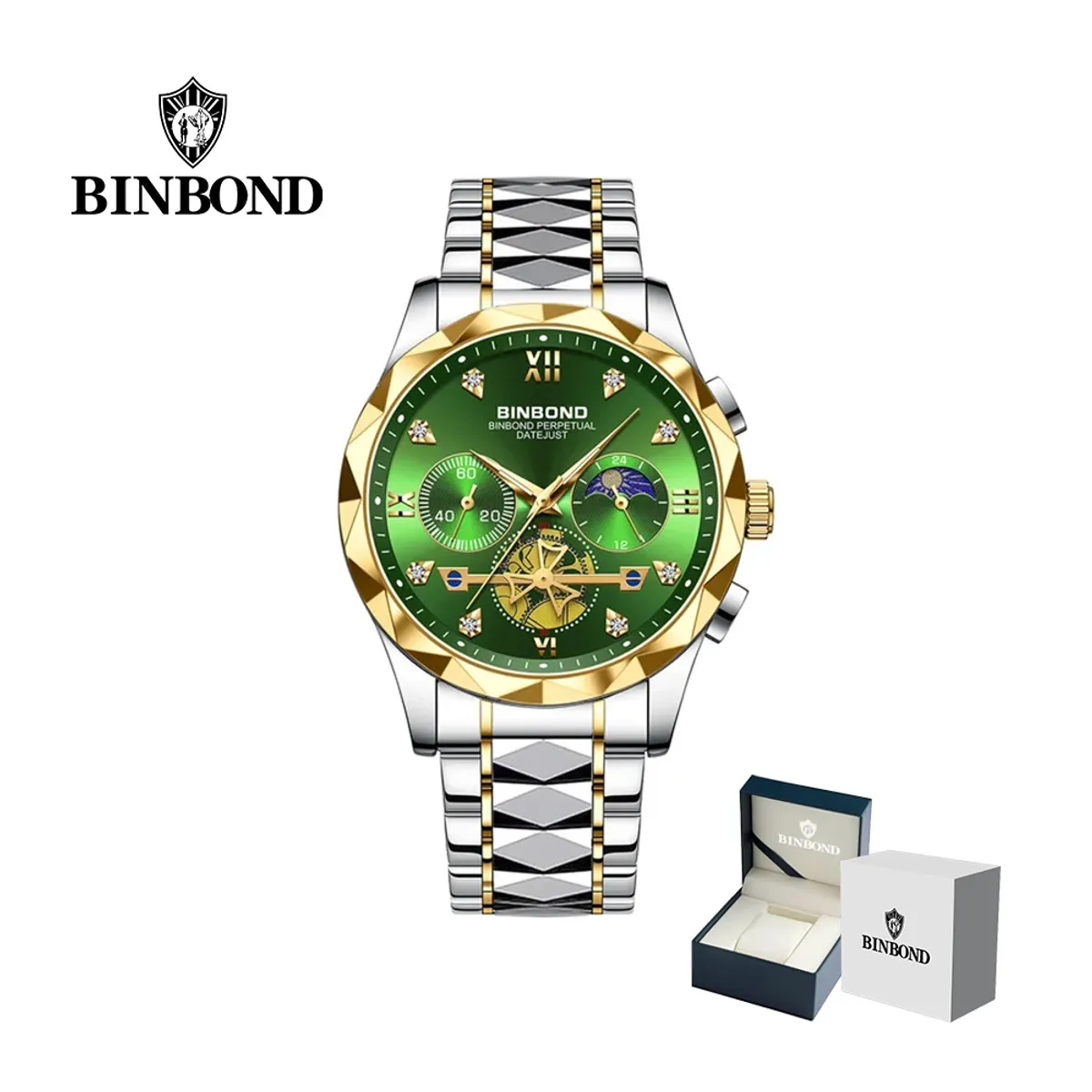 GENERICO - Reloj BINBOND para Hombre - Elegante - Acero