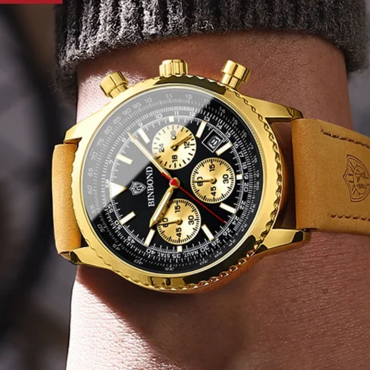 GENERICO - Reloj BINBOND para Hombre - Elegante - Cuero