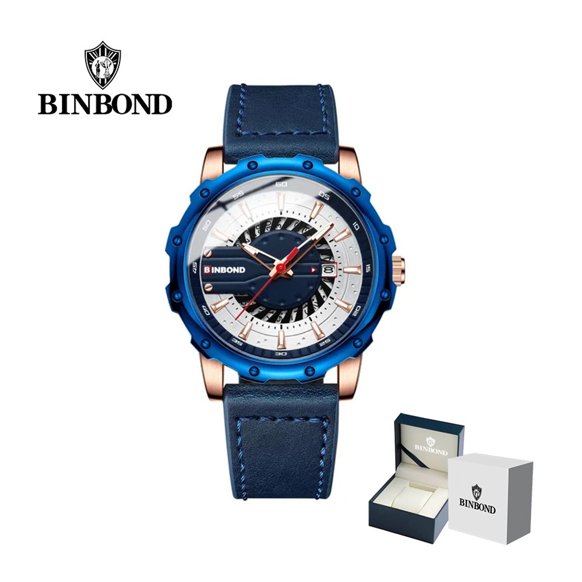GENERICO - Reloj BINBOND para Hombre - Elegante - Cuero