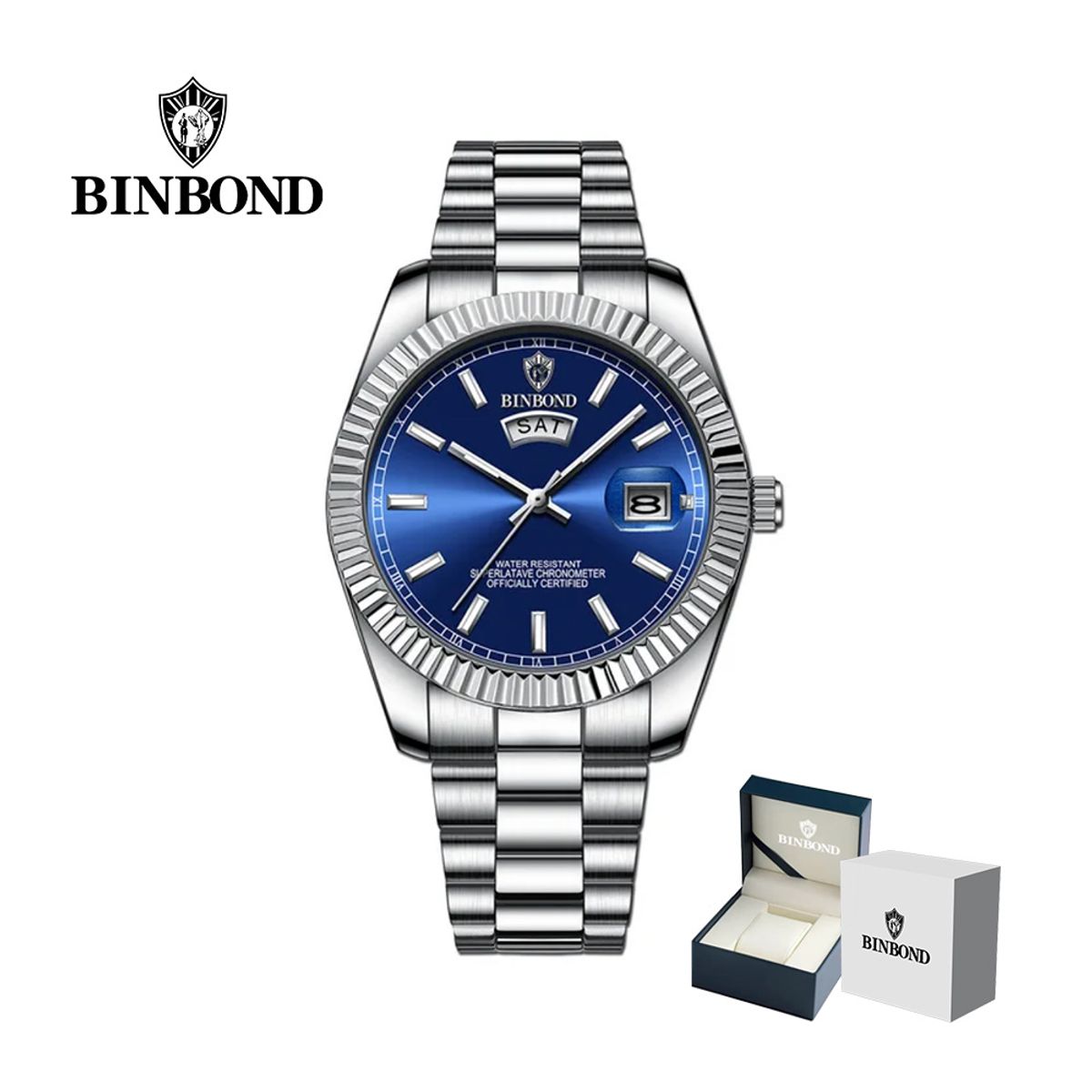 GENERICO - Reloj BINBOND para Hombre - Elegante - Acero