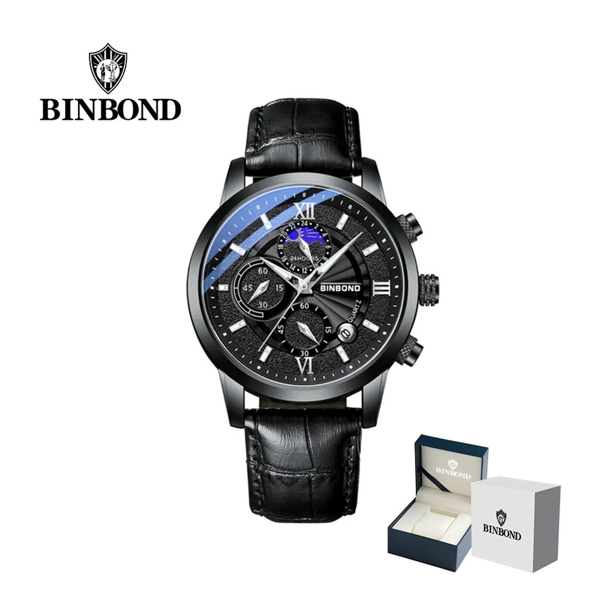 GENERICO - Reloj BINBOND para Hombre - Elegante - Cuero