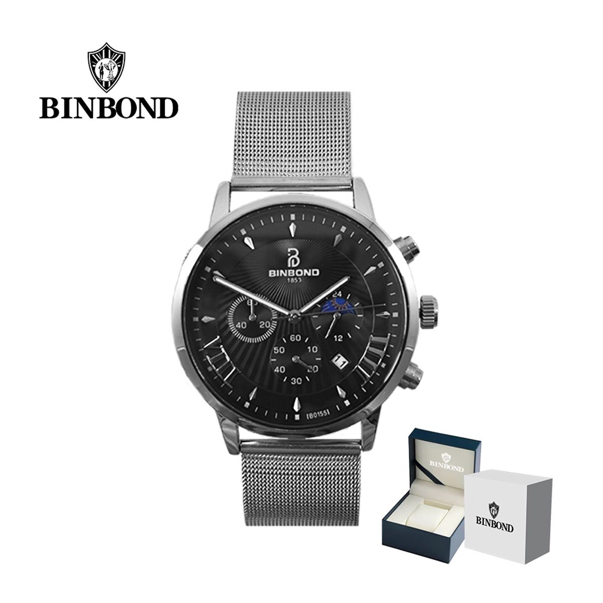 GENERICO - Reloj BINBOND para Hombre - Elegante - Acero