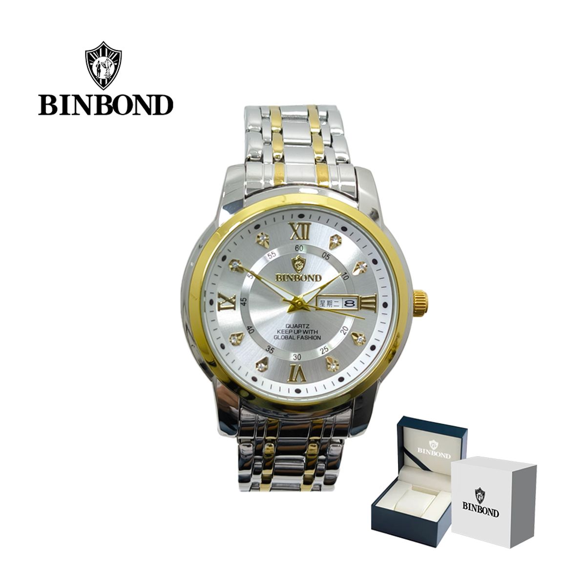 GENERICO - Reloj BINBOND para Hombre - Elegante - Acero