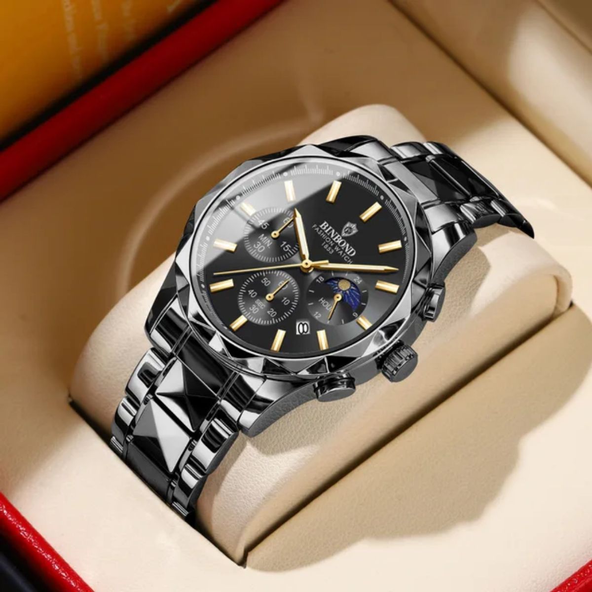 GENERICO - Reloj BINBOND para Hombre - Elegante - Acero