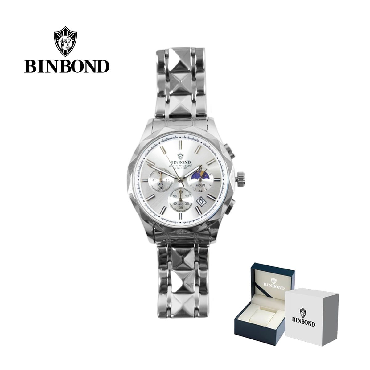 GENERICO - Reloj BINBOND para Hombre - Elegante - Acero