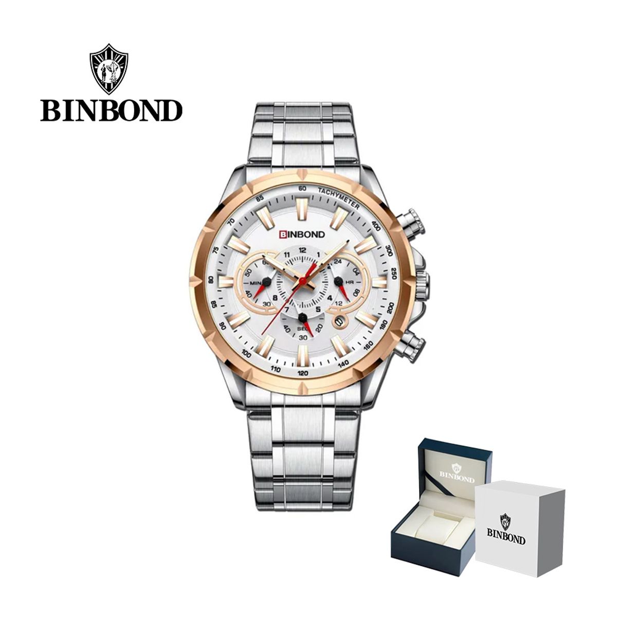GENERICO - Reloj BINBOND para Hombre - Elegante - Acero