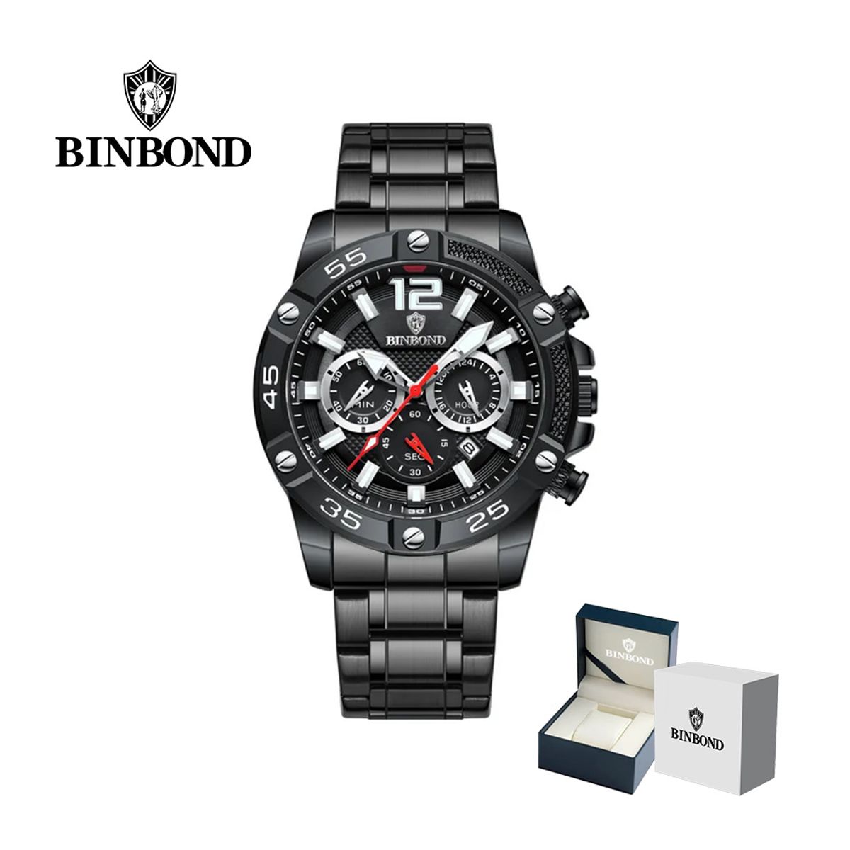 GENERICO - Reloj BINBOND para Hombre - Elegante - Acero
