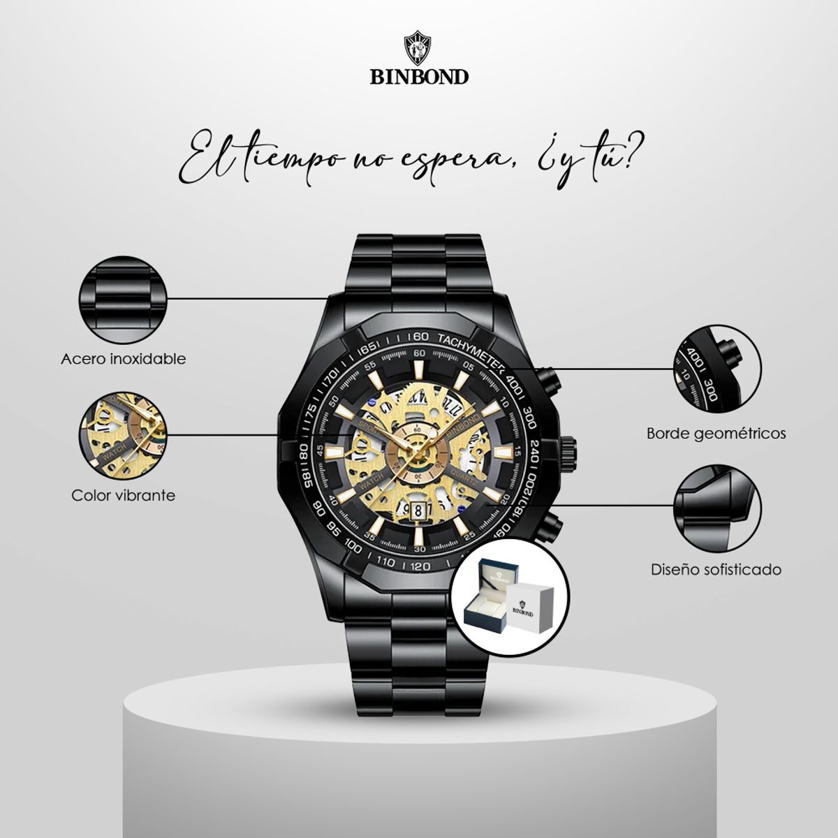 GENERICO - Reloj POEDAGAR para Hombre - Elegante - Acero