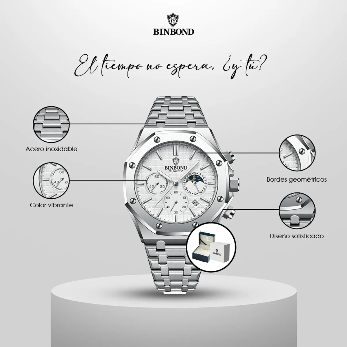 GENERICO - Reloj POEDAGAR para Hombre - Elegante - Acero