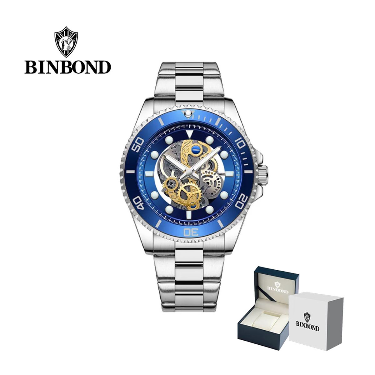 GENERICO - Reloj BINBOND para Hombre - Elegante - Acero