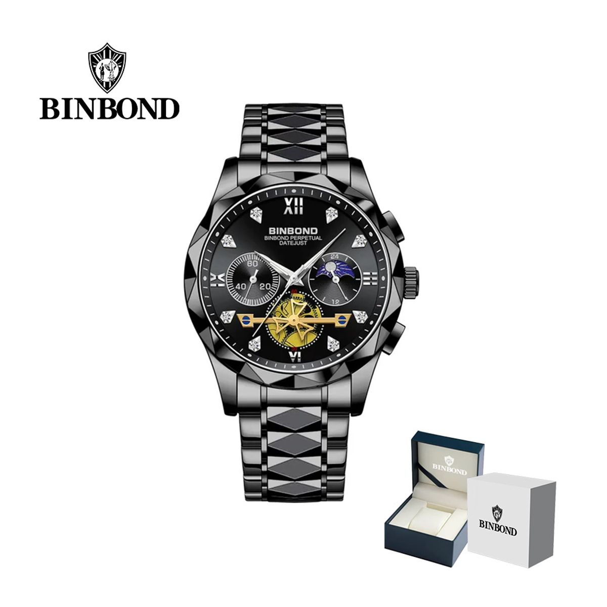 GENERICO - Reloj BINBOND para Hombre - Elegante - Acero