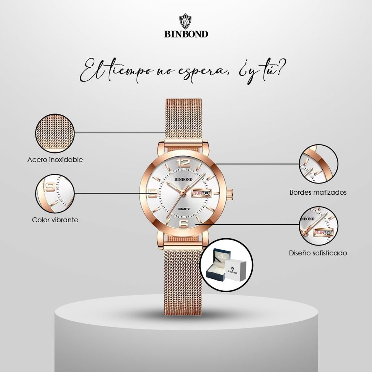 GENERICO - Reloj BINBOND para Mujer -Acero