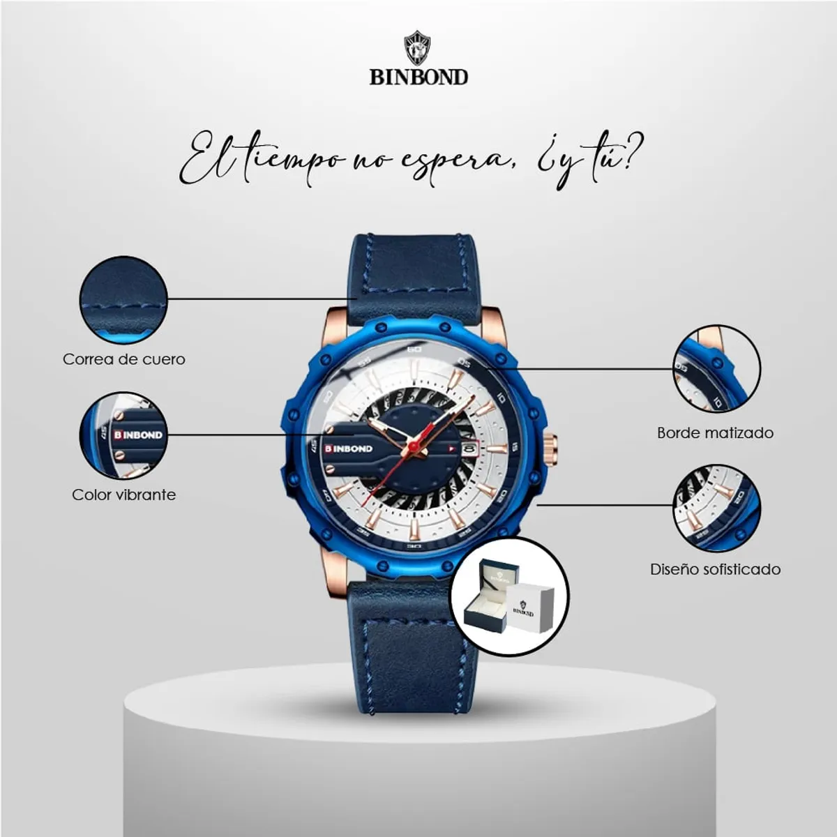 GENERICO - Reloj BINBOND para Hombre - Elegante - Cuero