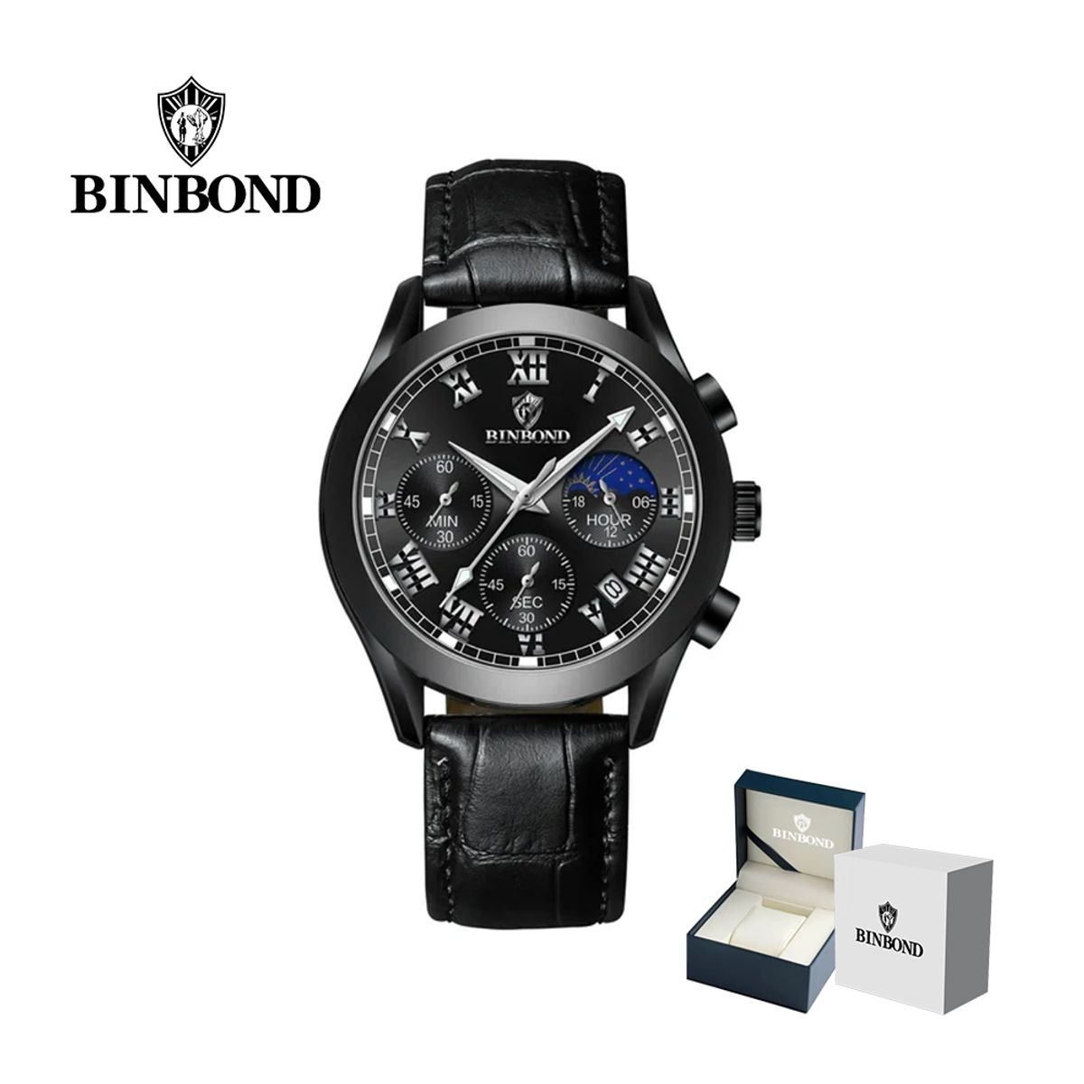 GENERICO - Reloj BINBOND para Hombre - Elegante - Cuero